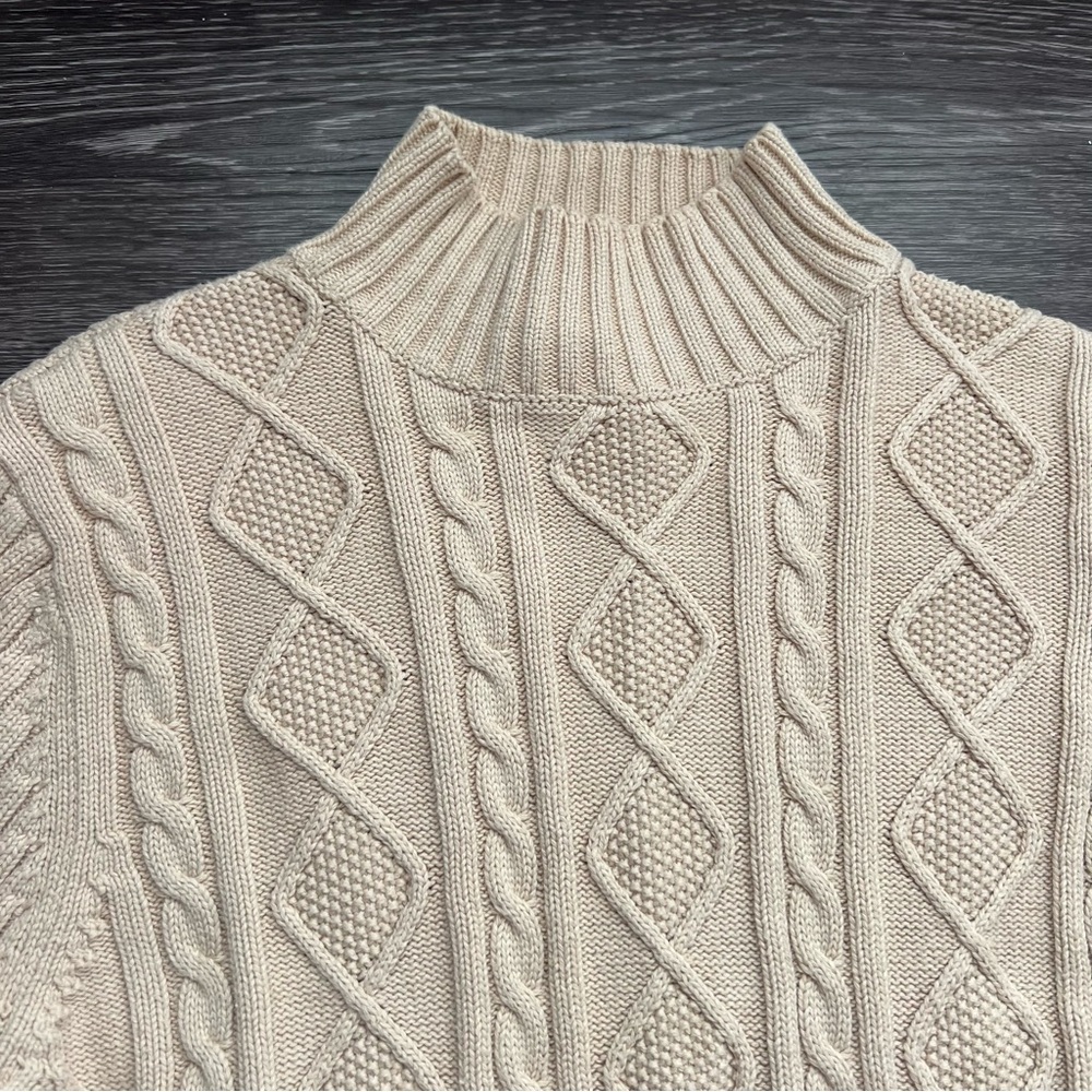 Northern Reflections 100% Cotton Cable Knit Sweater - Picture 2 of 5